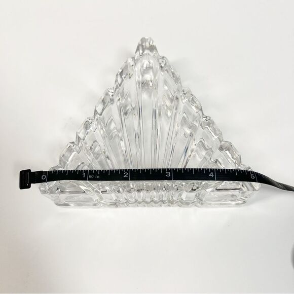 Valaska Bela Vintage Beveled Crystal Hand Made Slovakia Triangular Trinket Box - Picture 4 of 6